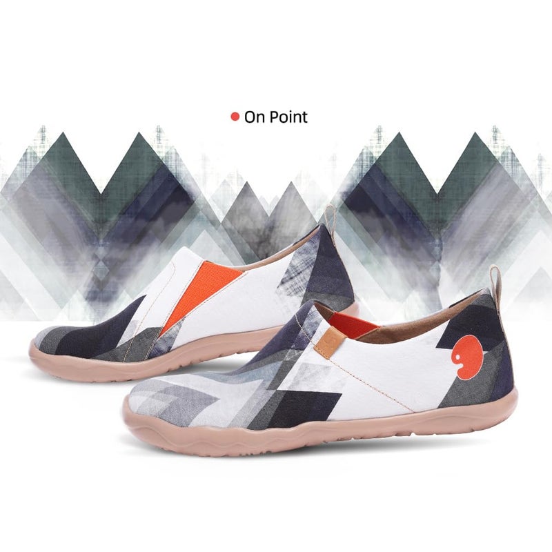 UIN Men's Sneakers Canvas Lightweight Loafers Walking Casual Slip ons Art Painted Travel Shoes On Point (8.5) - Image 2